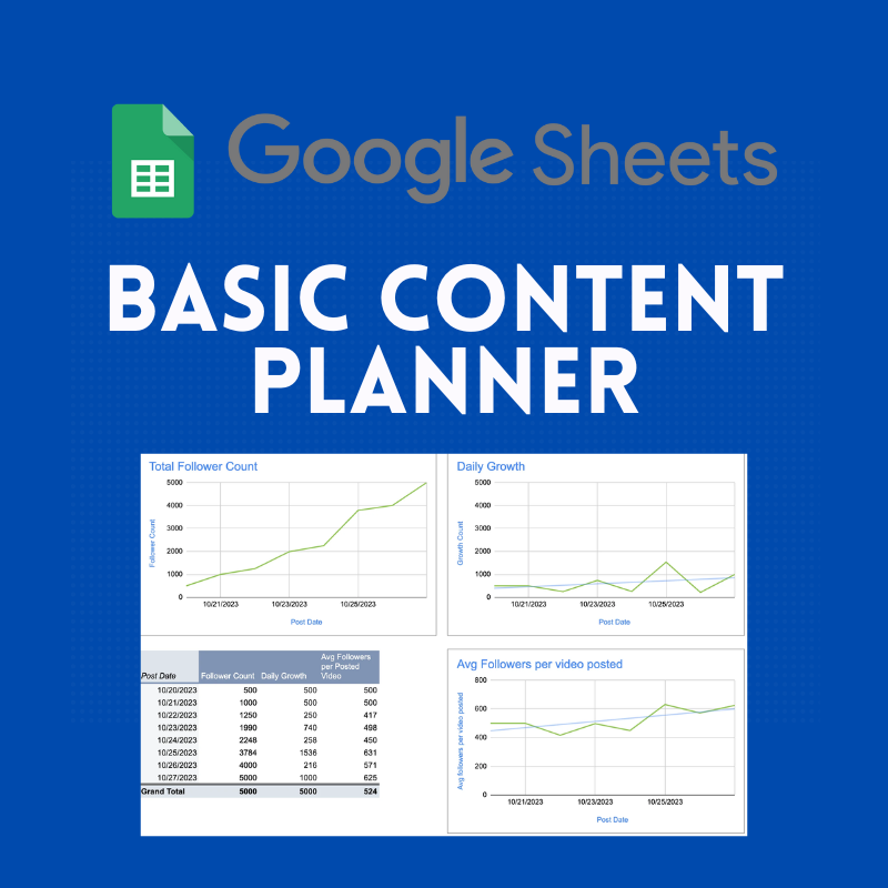 Content Planner (Google Sheets Only)