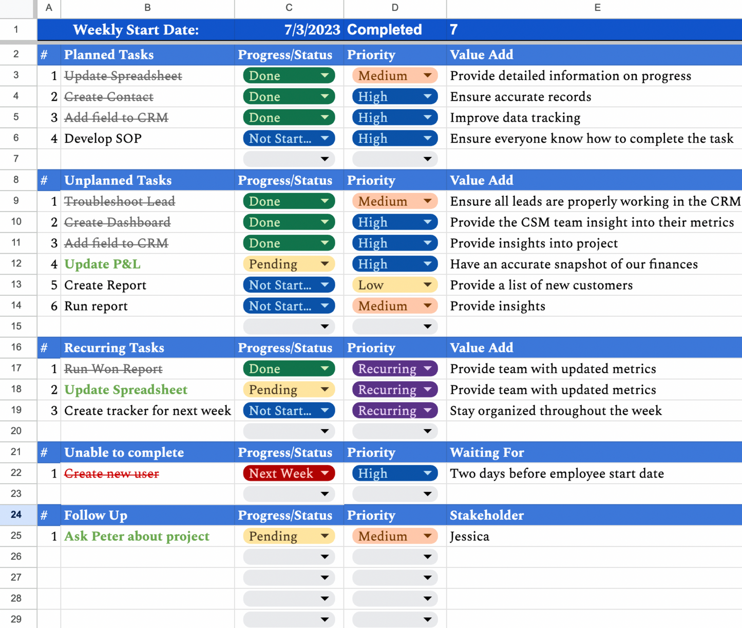 Google Sheets Productivity Bundle (All 8 templates!)
